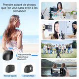 Adaptateur de trépied 14,4x9,9cm bluetooth magnétique adaptateur trépied smartphone stabilisateur de prise de vue télécommandé à 15m
