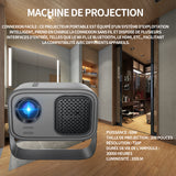 Vidéoprojecteur 720P 30000H machine de projection portabilité WiFi bluetooth support  mise point électrique 15000 lumens pour TV