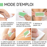 Bandes de cire non tisséesCire épilatoire 10 paires  Doux pour la peau  Portable  Sans chaleur bande de cire froide dépilatoire