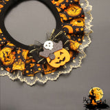Collier en dentelle pour animaux de compagnie, écharpe à broche réglable, accessoires pour chat, nouvelle collection Halloween