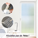 Film pour fenêtre 120x300cm PVC dépoli bloquer la lumière et les rayons UV coller sans laisser traces convient salle bain/cuisine