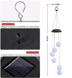 Lampe solaire carillons éoliens 78cm LED extérieur étanche lumières décoratives sphérique lumière ambiante guirlandes lumineuses