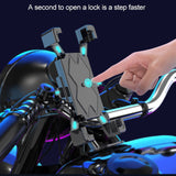 Vélo moto support de téléphone portable matériel alliage support de navigation disponible batterie de voiture disponible