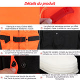 Gilet de sauvetage flottabilité 100n équipé d'un sifflet de survie bandes réfléchissantes boucle de sécurité ceinture élastique