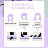 Lisseur cheveux mini coiffage facile boucler et lisser cheveux longs lisses et droits courts et coupés court coiffés et courbés