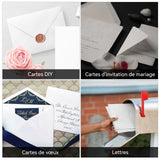 Enveloppes à bord blanc faites à la main 11X16 cm paquet de 10 pour faire-part invitations de mariage cartes de vœux travaux manuels