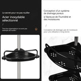 Etagère de salle de bain étagère de salle de bain en acier inoxydable etagere douche sans percage angle support de stockage noir