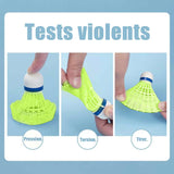 Volants 12 pièces durable nylon bonne flexibilité double rotule coupe-vent entraînement de badminton jaune volants de badminton
