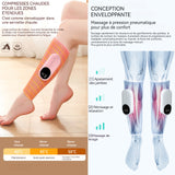 Masseur de jambe portable rechargeable pour la circulation sans fil masseur jambe de mollet massage et compresse chaude mollets
