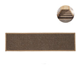 20*75CM Tapis d'Escalier 5 Pièces Tapis d'Escalier en Faux Lin tricoté Tapis d'Escalier Antidérapant en Caoutchouc Silencieux
