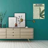 Peinture à l'huile feuille verte  Huile sur toile  Rétro scandinave  Phrases d'inspiration  Décoration de salon   50cm*70cm
