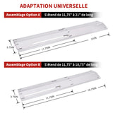 4 Piece BBQ Grill Heat Shield 11.75-21 in Adjustable Distributor Heat Shield Home Grill Flame Retarder For Gas Grills argenté