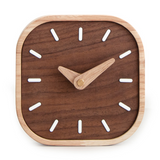 Réveil en bois aiguille classique simple et compact décoration de la maison horloge à aiguilles peut être accroché et placé