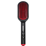 Brosse lissante 80W 100V-240V Brosse lissante infrarouge pour cheveux 30 secondes de chauffage Conception anti-brûlure Fer à lisser