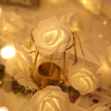 Guirlandes lumineuses  5m 50 lumières Lampes décoratives en forme de rose  Décoration d'intérieur  Lumières d'ambiance festives