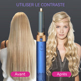 Brosse soufflante 220v 1000w 50-60hz fer à friser avec 5 accessoires pour sécher lisser boucler multifonction rouleaux chauffants