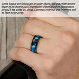 Bague homme femme en acier titane et pierre œil de tigre bande anneaux cadeau pour hommes bijoux pour homme noble et élégant