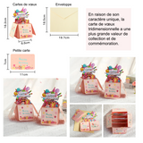 arte de voeux 18x8,6cm cadeau d'anniversaire gâteau d'anniversaire sculpture en papier tridimensionnelle bénédiction carte postale