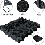 Filet de camouflage noir 3x4m portable rouleau de treillis de camouflage filet camouflage pour ombrage jardin soleil camping