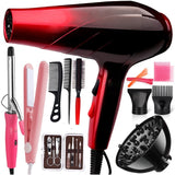 Seche cheveux professionnel ionique 800W 220V 2 modes de température 2ème vitesse seche cheveux rouge réglage air froid air chaud
