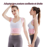 orrecteur de posture support en plaque d'acier usure invisible redresse dos correcteur de posture femme ceinture dorsale réglable