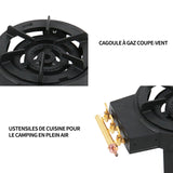 Réchaud à gaz portable pour camping avec en 3 robinets puissance 9000 wréglable pour camping festivals sorties pêche pique-nique
