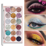 Palette de fards à paupières 18 couleurs imperméable et résistant à la transpiration palette d'ombres à paupières pour la scène