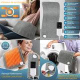 Couverture électrique coussin chauffant rapide multifonctionnel 10 modes de réglage de température et 4 modes de réglage de l'heure