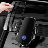 Chargeur sans fil de voiture support de téléphone portable support de navigation de serrage électrique à induction automatique