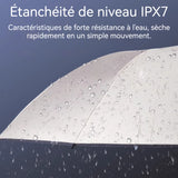 Parapluie automatique 105x65cm 10 baleines, pliable résistant à la pluie et aux UV ouverture et fermeture par simple pression