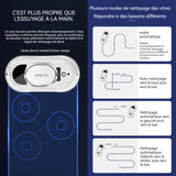 Robot laveur de vitre PASSIONOVA automatique intelligent 5600 pa aspiration puissante télécommande 10 lingettes adhésion puissante