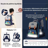 Sac à dos scolaire 39x28x16cm sac à dos de grande capacité pour enfants avec protection lombaire et réduction de la charge cartable