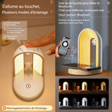 Veilleuse 3 en 1 3 températures de couleur dimmable lampe tactiles bluetooth 5,0 comprend enceinte bluetooth et chargeur sans fil