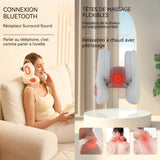 Masseur cervical électrique portable cou compresse chaude lumière rouge massage avec fonction musique bluetooth réduction bruit