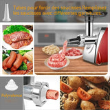 hachoir à viande 32x18x27cm 300W Ensemble de 8 pièces Multifonctionnel Hachage facile Fonctionnement silencieux Pressage rotatif
