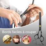 iseaux de coiffure 17cm 10PCS Acier inoxydable Argent brillant poli miroir Convient à de nombreuses occasions Ciseaux Coiffure