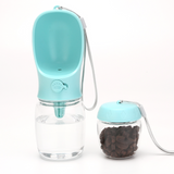 Bouteille d'eau 550 ml avec récipient alimentaire pour une utilisation en extérieur Gobelet d'eau portable pour chat et chien