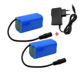 Batterie de bateau de nidification rc batterie 18650 7.4v 12800mah batterie au lithium rechargeable avec 2 batteries et 1 chargeur