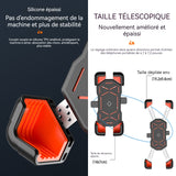 Support telephone moto 14x7cm 360 degrés rotation 1,7-3,0cm guidon diamètre porte telephone velo pour téléphones de 4,7-7,2 pouces