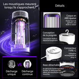 Anti moustique 2 en 1 1200mAh lampe anti-moustique pour camping extérieur poignée de transport piège à moustiques à 360 degrés