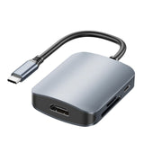 Station d'accueil USB 3.0 Type-C 6 en 1 5 Gbit/s HDMI 4K 30 Hz PD 100W Lecture SD/TF Adaptateur de concentrateur multifonction