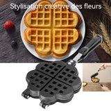 Moule à gaufres 14x14cm moule à gaufres ménager en forme de fleur outils de cuisson moule à œufs cadeaux maison moule à gâteau