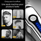 Tondeuse cheveux hommes professionnel tondeuse barbe et cheveux homme tondeuse barbe sans fil avec ecran LED tondeuse à cheveux kit