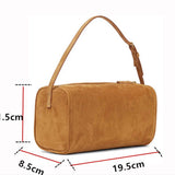 Sac d'oreiller en daim Sac porte-stylo simple Conception de niche Sac carré Sac à main à bandoulière simple Sac sous les bras