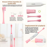 Brosse à dents électrique pour animaux - T'CHOUPIN - Convient aux chats et aux chiens - Soies douces - Tête de brosse remplaçable