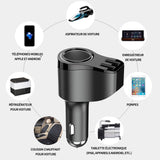 Allume cigarette 12v-24v universel 3100mA allume-cigarette voiture téléphone portable chargeur rapide 3 en 1 allume cigarette USB