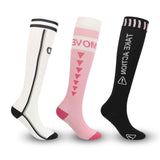 Bas de contention lot de 3 paires de différentes couleurs respirant et résistant pour sportive cyclisme chaussettes de compression
