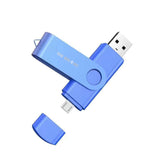 Clé USB haute capacité de 64 Go Hi-Speed 3.0 Corps en métal bleu élégant et durable Convient aux tablettes, PC, etc.
