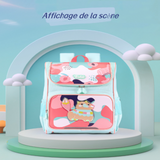 Sac à dos scolaire 38x27,5x16cm sac d'école ultra-léger et mignon en une seule pièce pour les élèves du primaire léger cartable