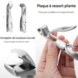 oupe ongles 9x4cm pieds dur et epais coupe ongle pied coupe ongle professionnel,angled nail clipper for seniors thick toenails